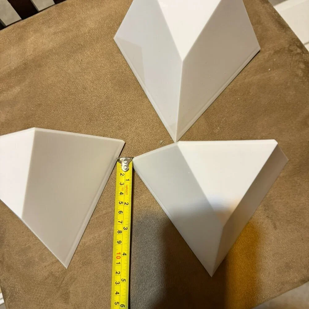 Wall Hanging decorative planters - white plastic - Qty 3